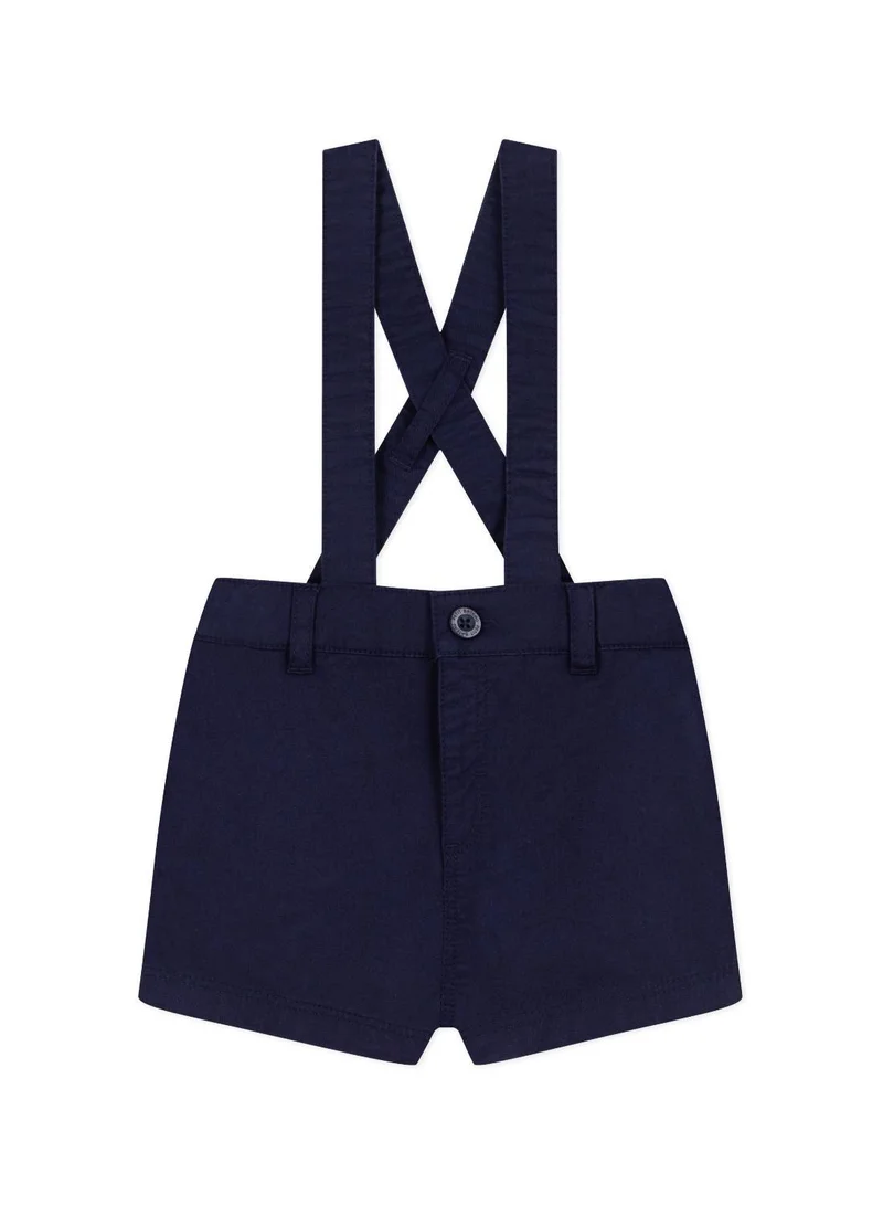 Petit Bateau Babies' twill shorts with straps
